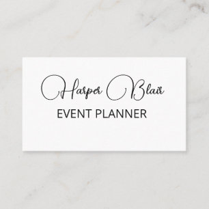 Minimalistischer Faux-Gold-Schrift-Eventplaner-QR- Visitenkarte