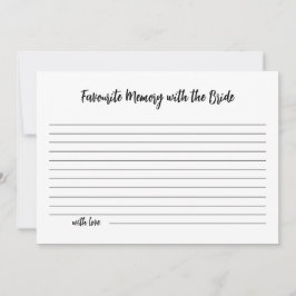 Minimalistischer Favoritenspeicher mit Bridekarte Einladung