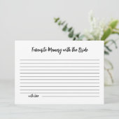 Minimalistischer Favoritenspeicher mit Bridekarte Einladung (Stehend Vorderseite)