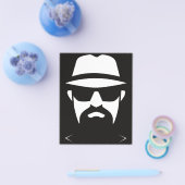 Minimalistischer Fedora Schwarz & Weiß: Linien der Flyer (Einzeln)
