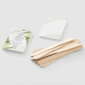Minimalistischer Fern-Hochzeitsprogramm Fächer (Non-assembled)