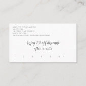 Minimalistischer Fett Beauty Loyalty Rabatt Treuekarte (Rückseite)