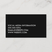 Minimalistischer fettarer Großtext Visitenkarte (Rückseite)