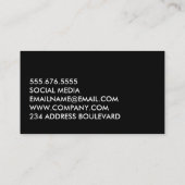 Minimalistischer fettarer Großtext Visitenkarte (Rückseite)