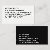 Minimalistischer fettarer Großtext Visitenkarte (Vorne/Hinten)