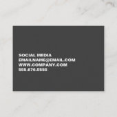 Minimalistischer fettarer Großtext Visitenkarte (Rückseite)