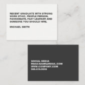 Minimalistischer fettarer Großtext Visitenkarte (Vorne/Hinten)