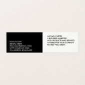 Minimalistischer fettarer Großtext Visitenkarten (Außenseite Aufgefaltet)