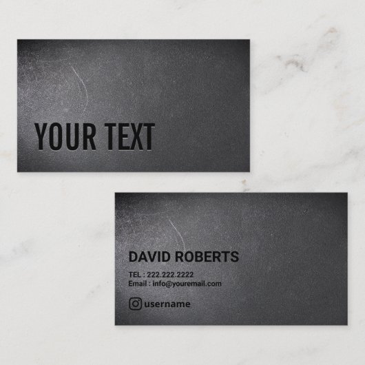 Minimalistischer Fettdruck Visitenkarte (Vorne/Hinten)
