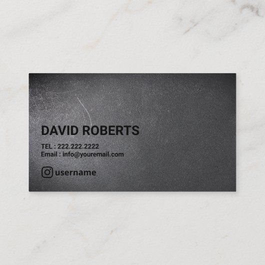 Minimalistischer Fettdruck Visitenkarte (Rückseite)