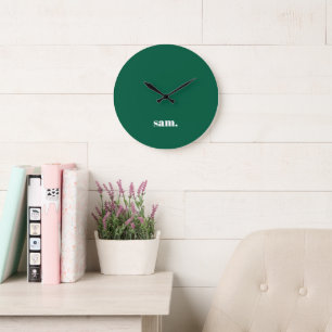 Minimalistischer fetter benutzerdefinierter Text g Große Wanduhr