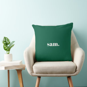 Minimalistischer fetter benutzerdefinierter Text g Kissen