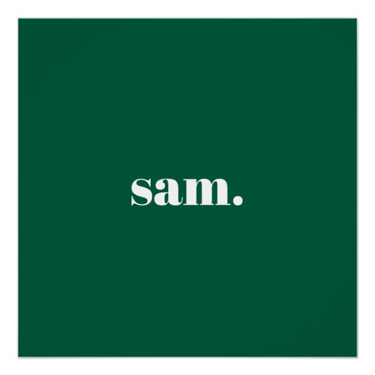 Minimalistischer fetter benutzerdefinierter Text g Poster (Vorderseite)