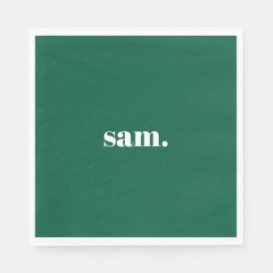 Minimalistischer fetter benutzerdefinierter Text g Serviette