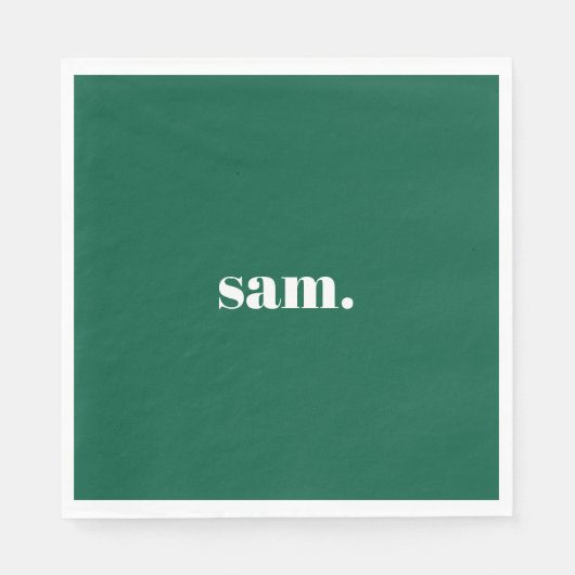 Minimalistischer fetter benutzerdefinierter Text g Serviette (Vorderseite)