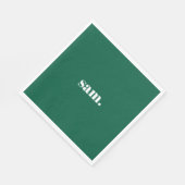 Minimalistischer fetter benutzerdefinierter Text g Serviette (Ecke)