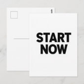 Minimalistischer, fetter Start jetzt Text Postkarte (Vorne/Hinten)
