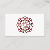 Minimalistischer Feuerwehrmann "Little Hero" Kinde Begleitkarte (Rückseite)