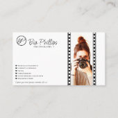 Minimalistischer Filmstreifen Foto Moderne Fotogra Visitenkarte (Vorderseite)