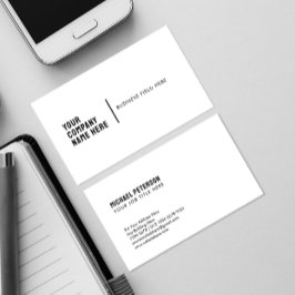 Minimalistischer Firmenname in White Visitenkarte