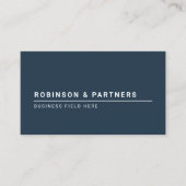 Minimalistischer Firmenname: Rustic Blue Visitenkarte (Vorderseite)