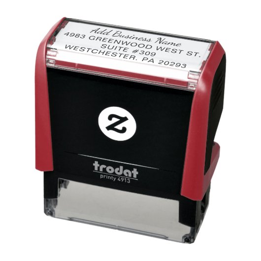Minimalistischer Firmenname und Rücksendeadresse Permastempel (Produkt)