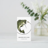 Minimalistischer Fischereiführer Visitenkarte (Stehend Vorderseite)