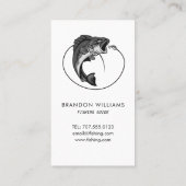 Minimalistischer Fischereiführer Visitenkarte (Rückseite)