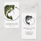 Minimalistischer Fischereiführer Visitenkarte (Vorne/Hinten)