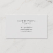 Minimalistischer Fischereiführer Visitenkarte (Rückseite)