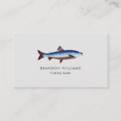 Minimalistischer Fischereiführer Visitenkarte (Vorderseite)