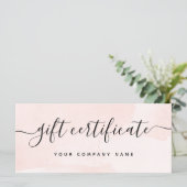 Minimalistischer Flair Blush | Geschenkgutschein (Stehend Vorderseite)