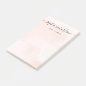 Minimalistischer Flair | Wasserfarbe und Skript Post-it Klebezettel (angewinkelt)