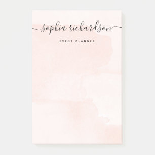 Minimalistischer Flair   Wasserfarbe und Skript Post-it Klebezettel