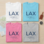 Minimalistischer Flughafen-Code – Anpassbares LAX T-Shirt