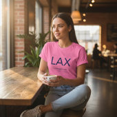 Minimalistischer Flughafen-Code – Anpassbares LAX T-Shirt