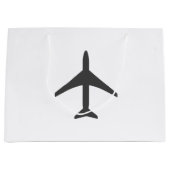 Minimalistischer Flugzeug-Flugverkehr Große Geschenktüte (Vorderseite)