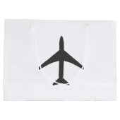 Minimalistischer Flugzeug-Flugverkehr Große Geschenktüte (Rückseite)