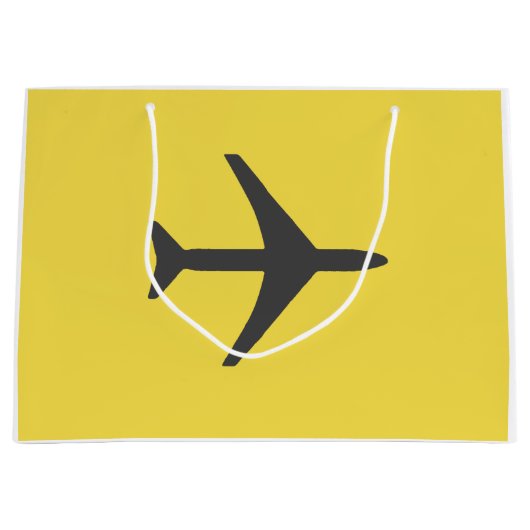 Minimalistischer Flugzeug-Flugverkehr Große Geschenktüte (Vorderseite)