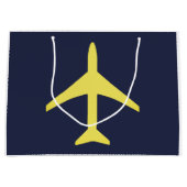 Minimalistischer Flugzeug-Flugverkehr Große Geschenktüte (Vorderseite)