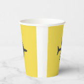 Minimalistischer Flugzeug-Flugverkehr Pappbecher (Rechts)