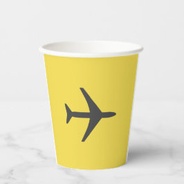 Minimalistischer Flugzeug-Flugverkehr Pappbecher