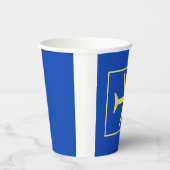 Minimalistischer Flugzeug-Flugverkehr Pappbecher (Rechts)