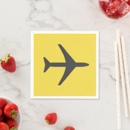 Minimalistischer Flugzeug-Flugverkehr Serviette