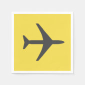 Minimalistischer Flugzeug-Flugverkehr Serviette (Vorderseite)