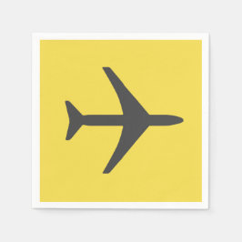 Minimalistischer Flugzeug-Flugverkehr Serviette