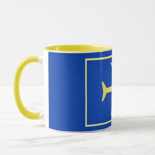 Minimalistischer Flugzeug-Flugverkehr Tasse (Links)
