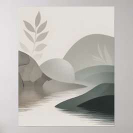 Minimalistischer Fluss Poster