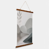 Minimalistischer Fluss Wandteppich Mit Holzrahmen (Gewinkelt)