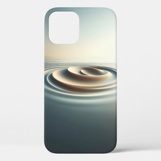 Minimalistischer Flüssigkeitswellen-Handyhülle Cre Case-Mate iPhone Hülle (Rückseite)